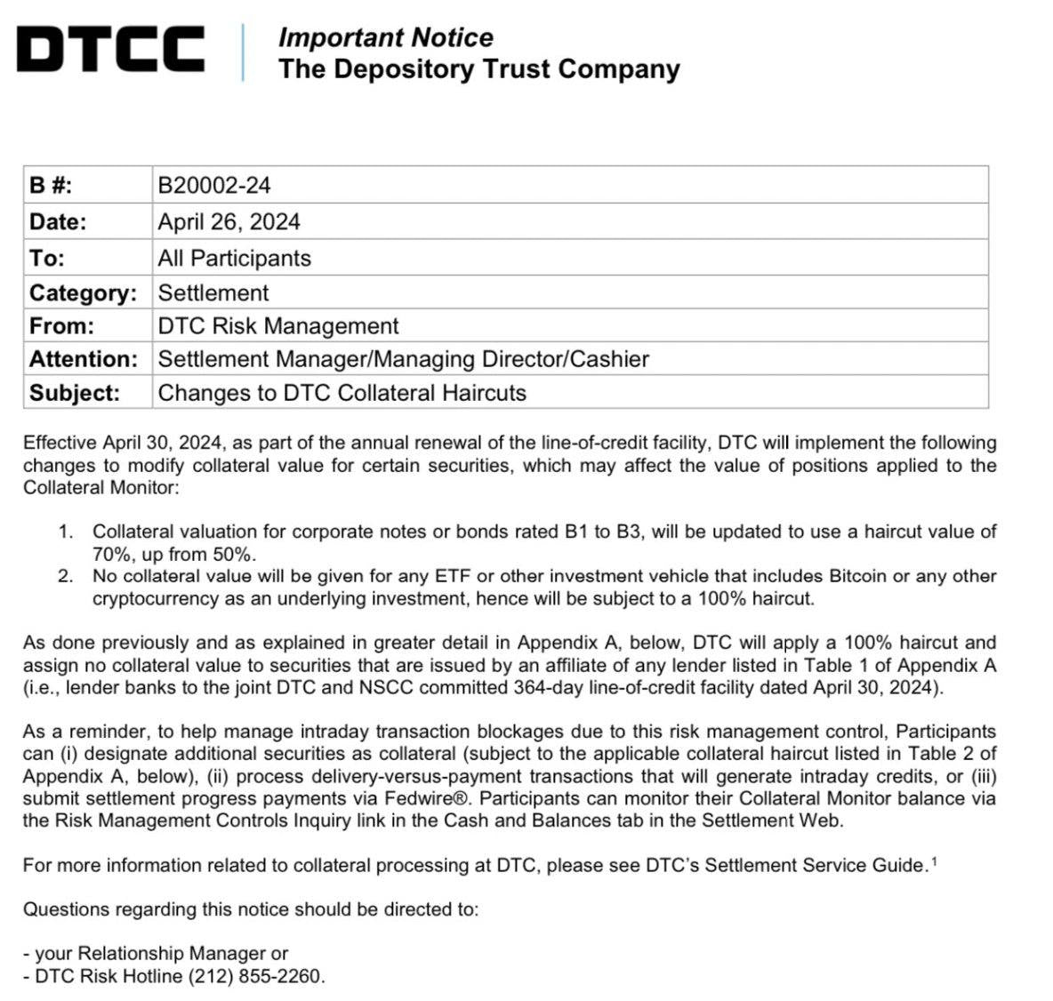 DTCC setzt Kryptowährungen gleich Null: Die neuen Regelungen und ihre Auswirkungen auf den Finanzmarkt